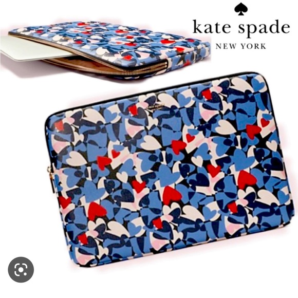 Kate Spade Sylvia heart party laptop case - Picture 1 of 8